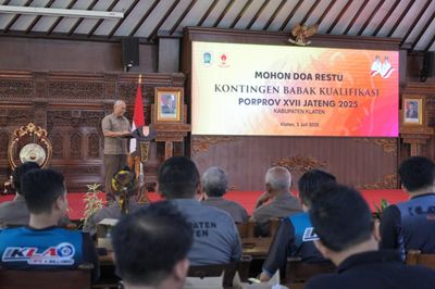 Bupati Klaten Melepas 335 Atlet Untuk Ikut di Pekan Olahraga Provinsi