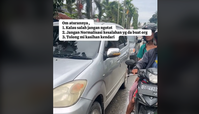 Ricuh! Pengendara Mobil Lawan Arah Picu Kemacetan Panjang di Depan RS Bhayangkara Kendari