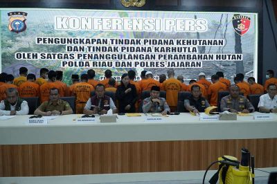 Hutan Digarap Jadi Kebun Sawit di Rohul, Polda Riau Bekuk Dua Tersangka dan Pemodal
