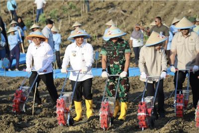 Kapolri Tanam Jagung di Grobogan, Dukung Swasembada Pangan di Lahan Perhutanan