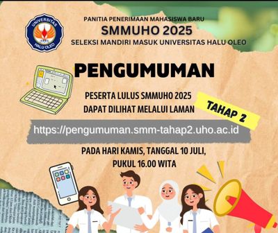 Catat! Pengumuman SMM UHO Tahap 2 Diumumkan Kamis, 10 Juli Pukul 16.00 WITA