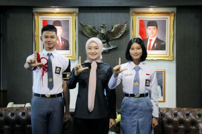Ghaalib Al Gifari dan Ni Made Ira Puspa Nandini Terpilih Jadi Anggota Paskibraka Nasional dari Lampung