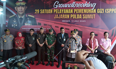 Bobby Nasution dan Kapolri Resmikan Groundbreaking 29 Dapur SPPG di Sumut