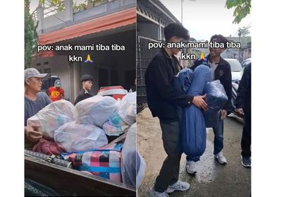 Disangka Diusir dari Rumah, Mahasiswa Ini Justru Dibekali Lengkap Untuk KKN