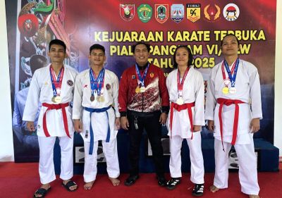 Tim Karate Polda Kaltara Sabet 15 Medali di Kejuaraan Karate Piala Pangdam VI Mulawarman 2025