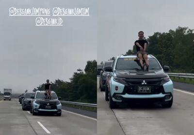 Aksi Joget di Atap Mobil Bikin Netizen Heboh, Cari FYP Berujung Diamankan Polisi