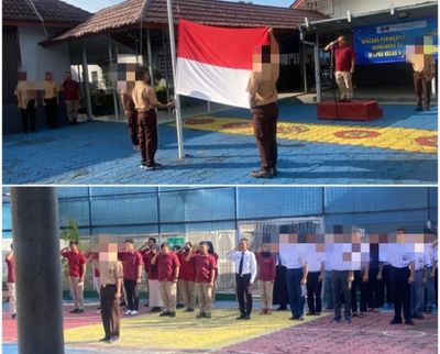 LPKA Pangkalpinang Gelar Upacara Peringatan Hari Kesadaran Berbangsa dan Bernegara dengan Petugas dari Anak Binaan
