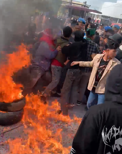 Demo Menuntut Kapolda Kaltara Dicopot, ada Mahasiswa Alami Luka Bakar