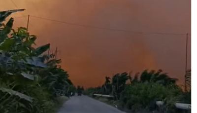 Asap Tebal Selimuti Rokan Hilir, Kebakaran Hutan Kembali Terjadi