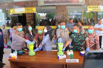 Polresta Bandar Lampung Musnahkan Barang Bukti Narkoba Senilai Rp 6,8 Miliar