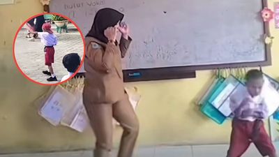 Viral! Siswa Kelas 1 SD di Sorong Lakukan Shadow Boxing Bareng Guru Perempuannya
