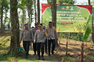 Kapolres Purwakarta Tinjau Lahan Program Ketahanan Pangan di Dua Kecamatan