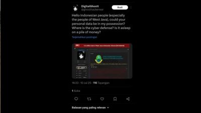 Akun DigitalGhostt Klaim Retas Data 4,6 Juta Warga Jabar, Pemprov Bantah Keterlibatan