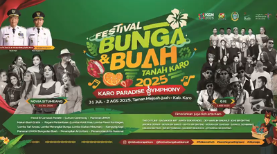 Festival Bunga dan Buah Tanah Karo 2025 Digelar 31 Juli–2 Agustus, Hadirkan Artis Lokal hingga Nasional