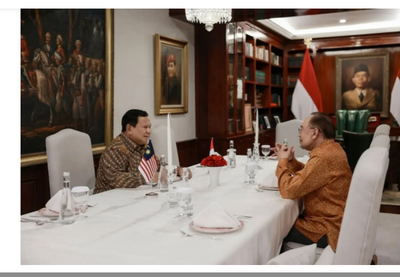 Anwar Ibrahim Dijamu di Rumah Prabowo, Hangat dan Penuh Keakraban