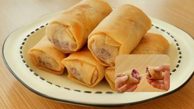 Resep Lumpia Ubi Ungu Manis, Camilan Enak dan Bikin Nagih!
