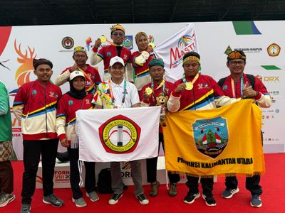 Atlet Panahan Tradisional Nunukan Sumbang 5 Medali di Ajang Fornas VIII NTB
