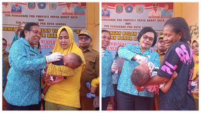 Kolaborasi PKK Provinsi dan Kota Sorong Canangkan Bulan Vitamin A