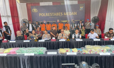 Polrestabes Medan Musnahkan 20 Kg Sabu dan Puluhan Ribu Pil Ekstas