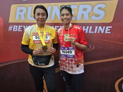 2 Polwan Polda Maluku Barhasil Finis di Police Women Run Bukittinggi