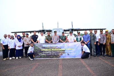 Polda Jambi, BMKG, dan Stakeholder Resmi Luncurkan Operasi Modifikasi Cuaca Cegah Karhutla di Jambi
