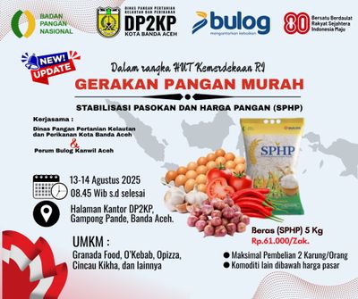 DP2KP Banda Aceh Jual Beras Murah 13–14 Agustus