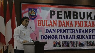 Wabup Tegal Ahmad Kholid Membuka Bulan Dana PMI 2025