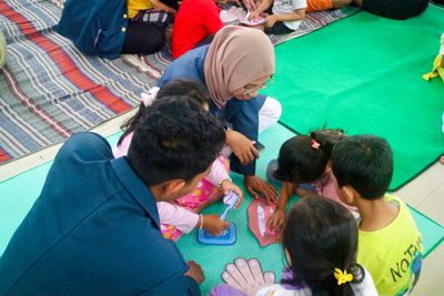 Hidup Bersih dan Gigi Sehat: Mahasiswa Undip Beri Edukasi Kesehatan ke Anak-Anak di Rusun Kaligawe