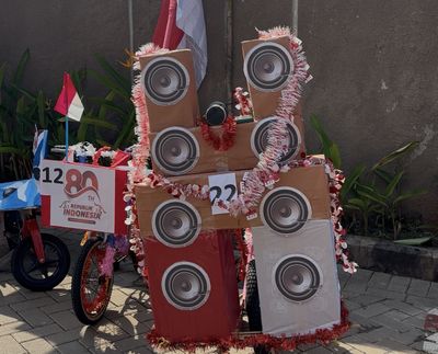 Meriah! Sepeda Hias Sound Horeg sampai Pesawat Tempur Ramaikan 17-an Warga Sawangan Depok
