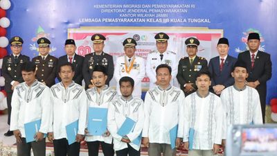 7 Warga Binaan di Lapas Kuala Tungkal Langsung Bebas Usai Terima Remisi di HUT RI