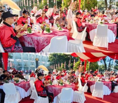 Kapolsek Banda Raya Hadiri Meriahnya Kirab Budaya HUT ke-80 RI