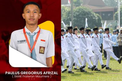 Kisah Perjuangan Paulus Afrizal, Jualan Pentol hingga Gadai Kompor Demi Paskibraka Nasional
