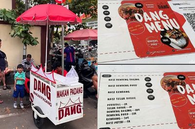 Dang Makanan Padang, Nasi Padang Keliling dengan Konsep Mewah di Atas Sepeda