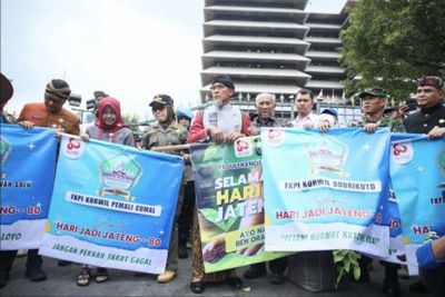 Aksi Kondusif FKPI Warnai Hari Jadi Jawa Tengah, Tuntut Kepastian Status Kerja