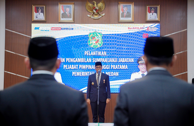 Pejabat Baru Resmi Dilantik di Pemko Medan, Diharap Bawa Penyegaran