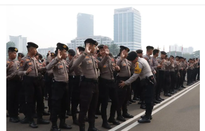 1.250 Personel Gabungan Amankan Aksi Demo di Gedung DPR MPR