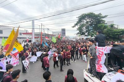 Mahasiswa hingga Ojol di Gorontalo Kirim Doa untuk Ojol yang Tewas Terlindas Rantis Brimob