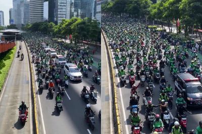 Momen Ribuan Ojol Iringi Jenazah Affan Kurniawan Ojol yang Tewas Dilindas Brimob