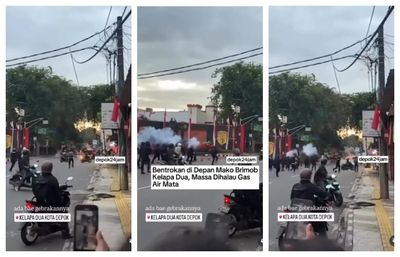 Mako Brimob Depok Sempat Digruduk Massa Pagi Tadi, Langsung Dihalau Polisi