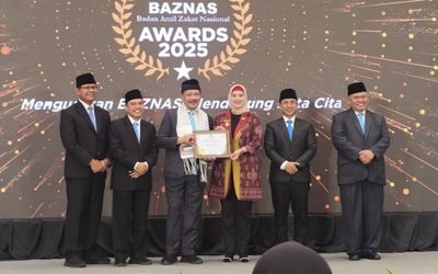 Bupati Bangka Selatan Riza Herdavid Raih Baznas Award 2025, Kategori Kepala Daerah Pendukung Gerakan Zakat Indonesia