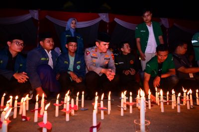 Polda Jambi Gelar Doa Bersama dan Aksi 1000 Lilin untuk Perdamaian