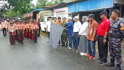 Gerak Jalan Se Tarakan Utara sukses Digelar LPM Juata Laut