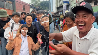 Donny Ramadhan Borong Dagangan Pak Mardi Penjual Kolang-Kaling di Tengah Demo, Bayar Rp1 Juta