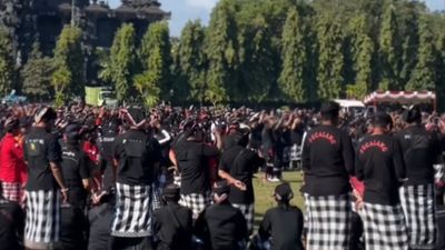 Gelar Agung Pecalang di Bali, Tegaskan Tolak Tindakan Anarkis