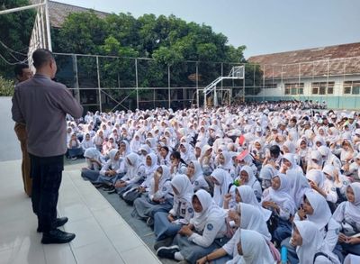 Antisipasi Pelajar Ikut Aksi Unjuk Rasa Polres Serang Lakukan Pedekatan Ke Pihak Sekolah
