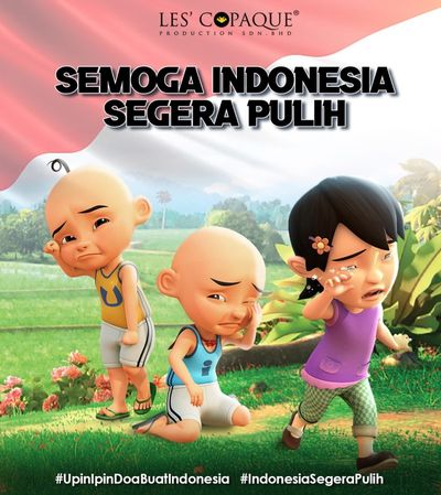 Upin dan Ipin Ucapkan Doa untuk Indonesia: Semoga Segera Pulih