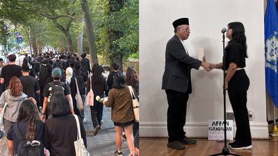Ratusan Diaspora Indonesia Long March ke KJRI New York, Serahkan 17+8 Tuntutan Rakyat