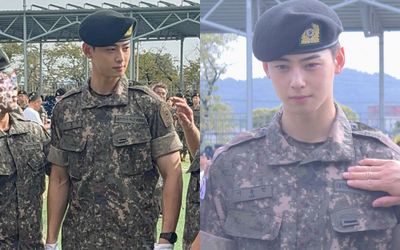 Visual Tampan Cha Eun Woo Jadi Sorotan di Upacara Kelulusan Wajib Militernya