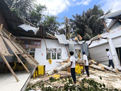 SMP 1 Tilango Alami Kerugian Rp300 Juta Usai Pohon Tumbang Timpa Dua Ruang Kelas