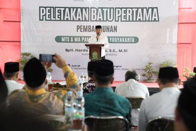Pesan Bupati Harda Pada Letakan Batu Pertama Pembangunan Mts dan MA Pamulangan